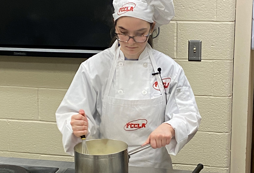 Leah Bacsi (Keystone), virtually competes at the 2021 FCCLA National Competition 