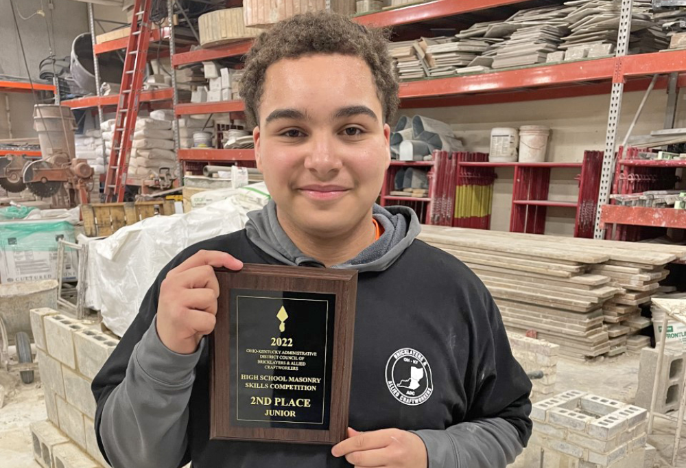 Student Places Second in Masonry Competition