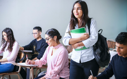 Students in class