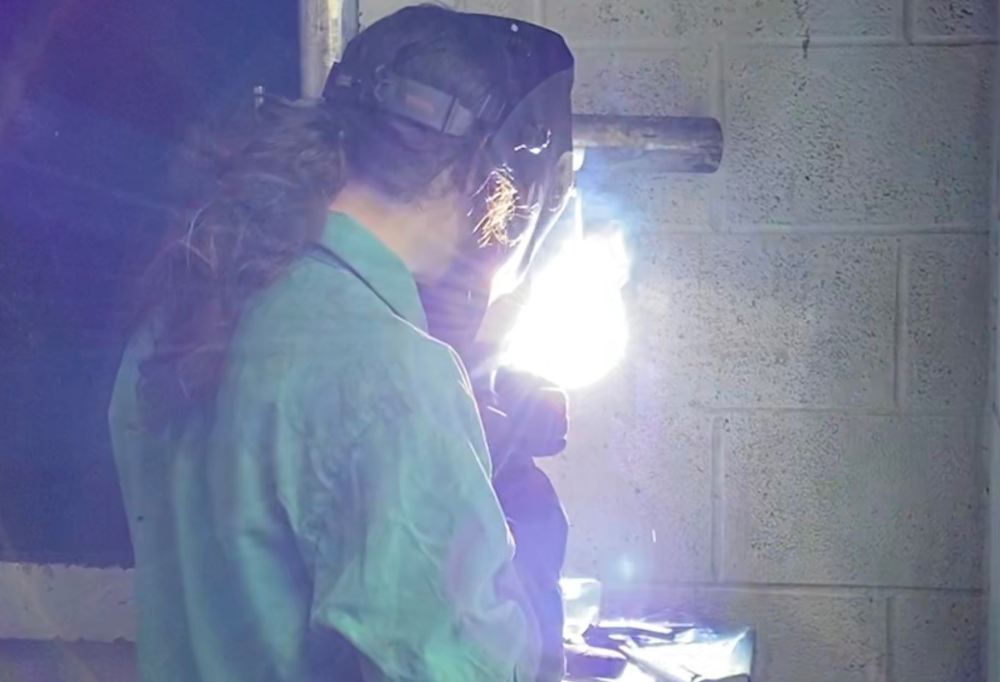 a Welding and Fabrication senior from North Ridgeville, is excited to get back into the welding booth this school year.